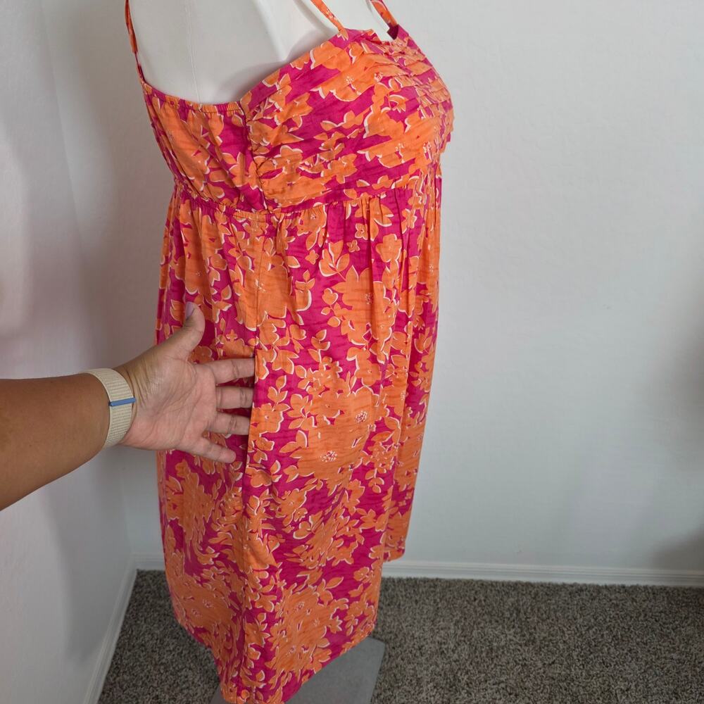 old navy floral dress orange, pink sz XL - Picture 4 of 7